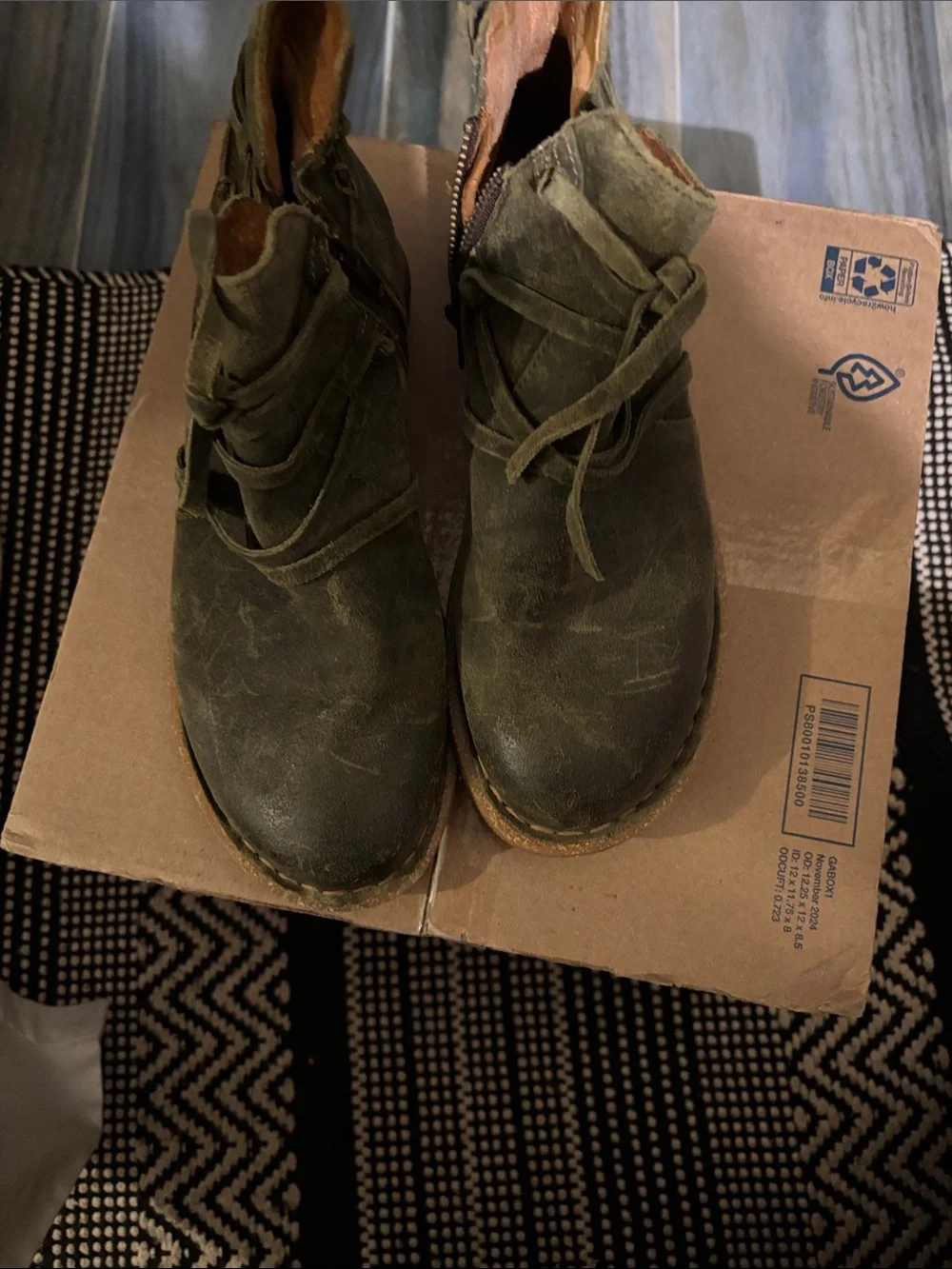 Women's Olive Green Ankle Boots